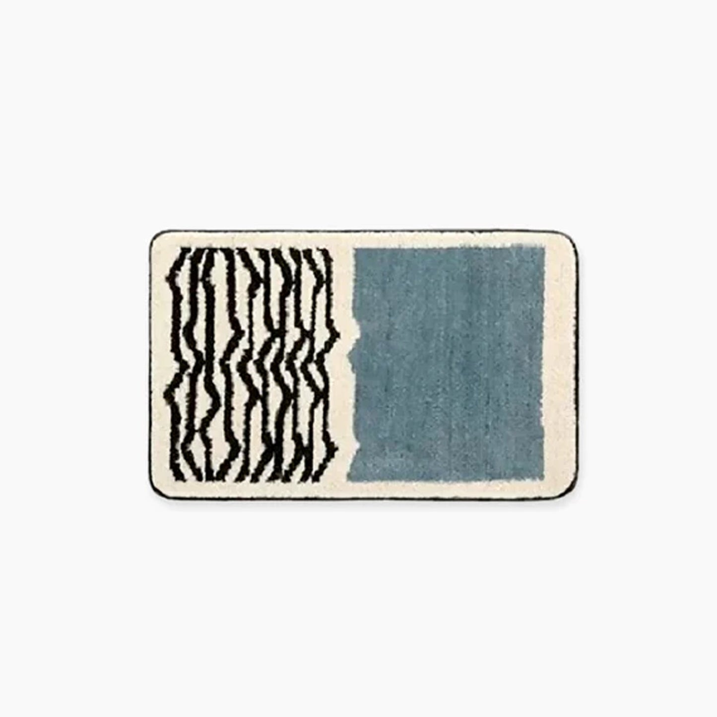 NordicFlow – Luxe Handmade Bath Mat with Abstract Design for Stylish Bathrooms