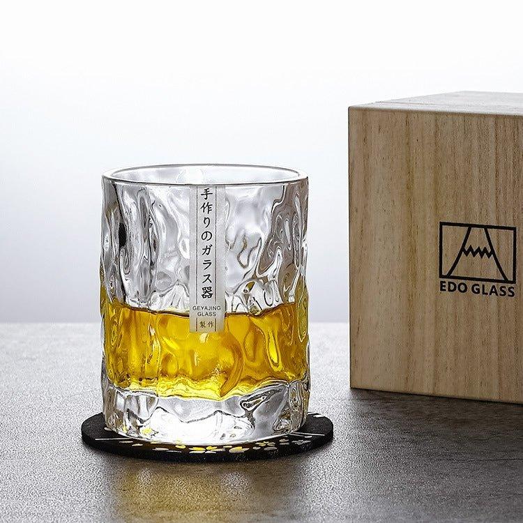EdoGlacier Edo Kiriko Whisky Glass – Handcrafted Crystal Gift Set