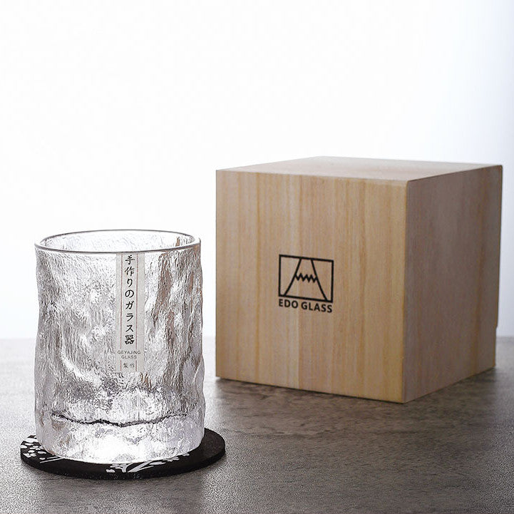 EdoGlacier Edo Kiriko Whisky Glass – Handcrafted Crystal Gift Set