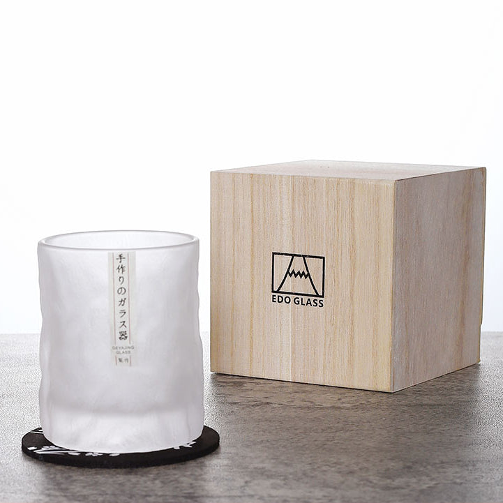 EdoGlacier Edo Kiriko Whisky Glass – Handcrafted Crystal Gift Set