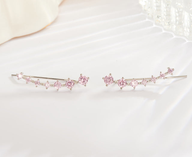 Glamour | Shiny Zircon 925 Sterling Silver Earrings