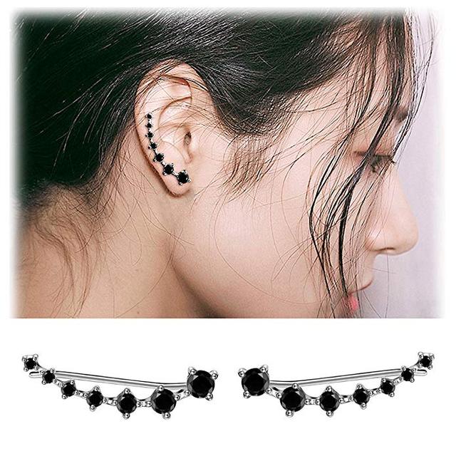 Glamour | Shiny Zircon 925 Sterling Silver Earrings