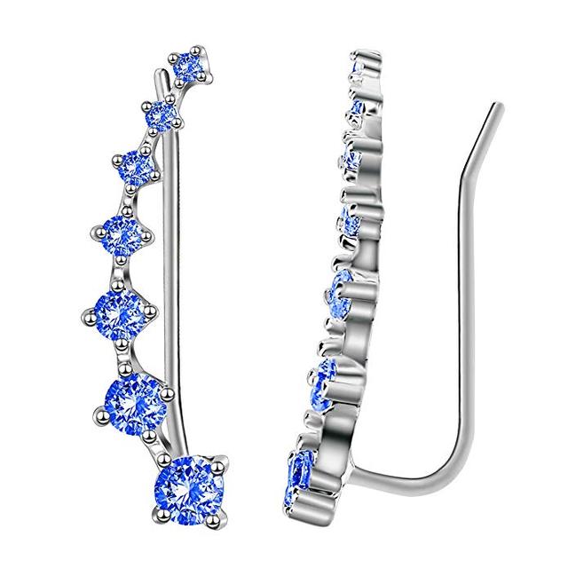 Glamour | Shiny Zircon 925 Sterling Silver Earrings