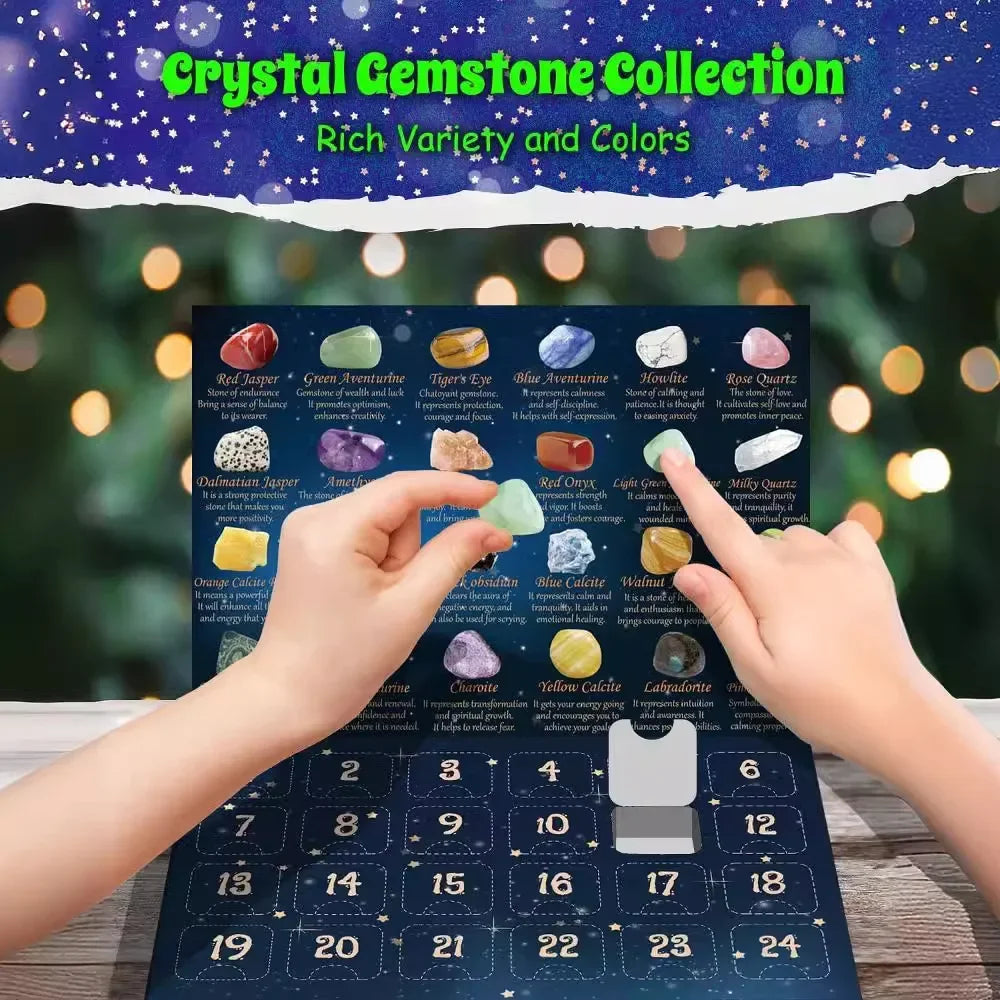 Crystal Advent Calendar With Natural Gemstones