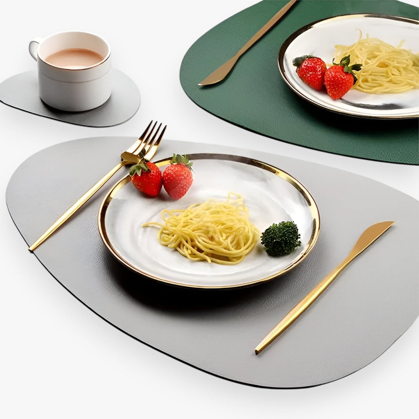 Reversible Waterproof Oval Pattern Table Placemat
