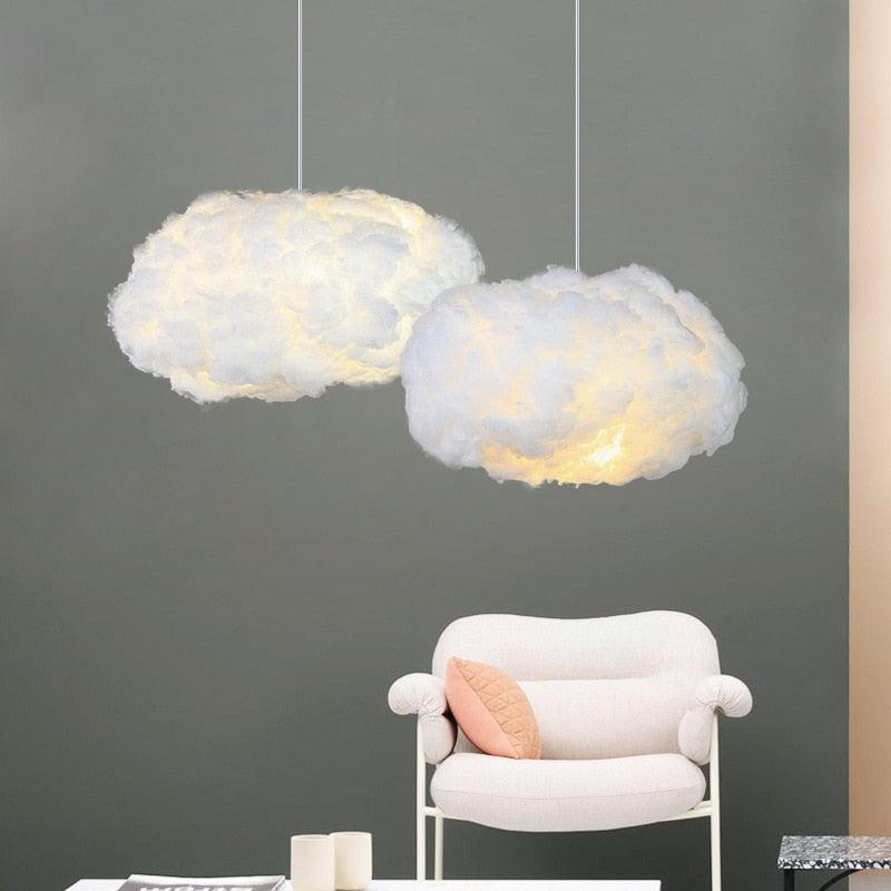 CloudAura – Dreamy Cotton Cloud Chandelier for Soft Ambient Lighting