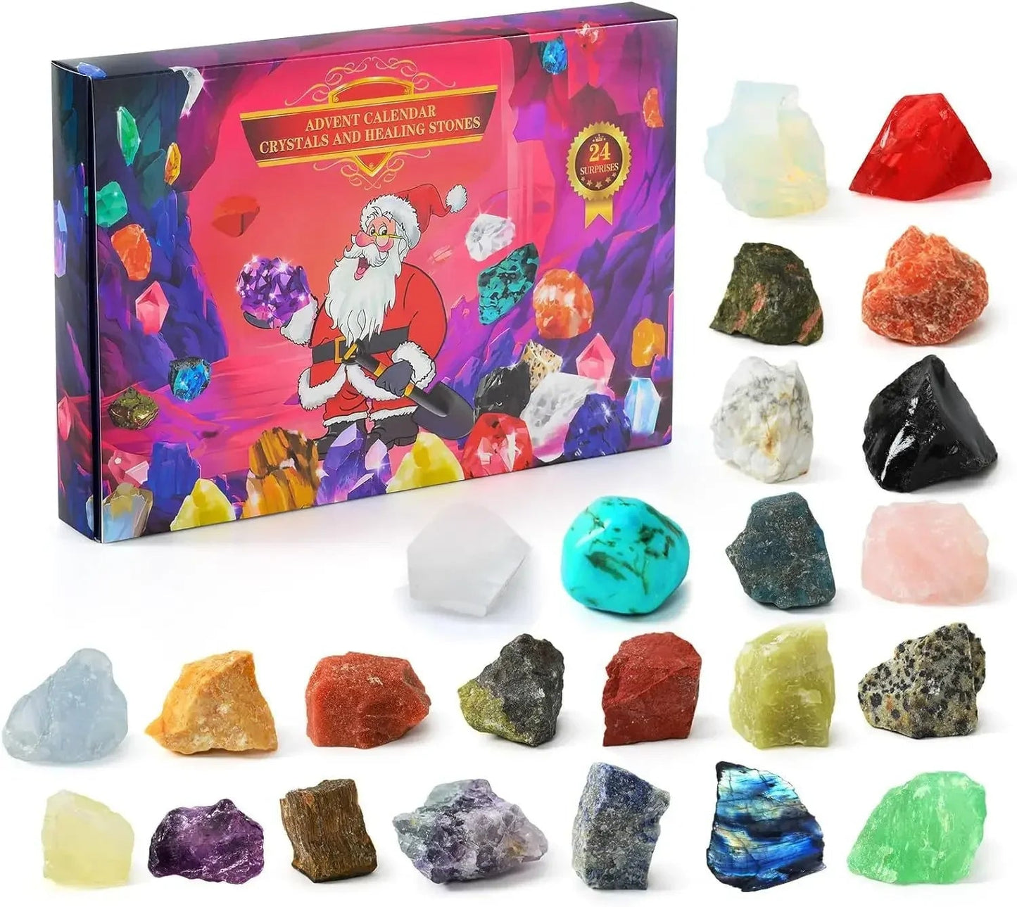 Crystal Advent Calendar With Natural Gemstones