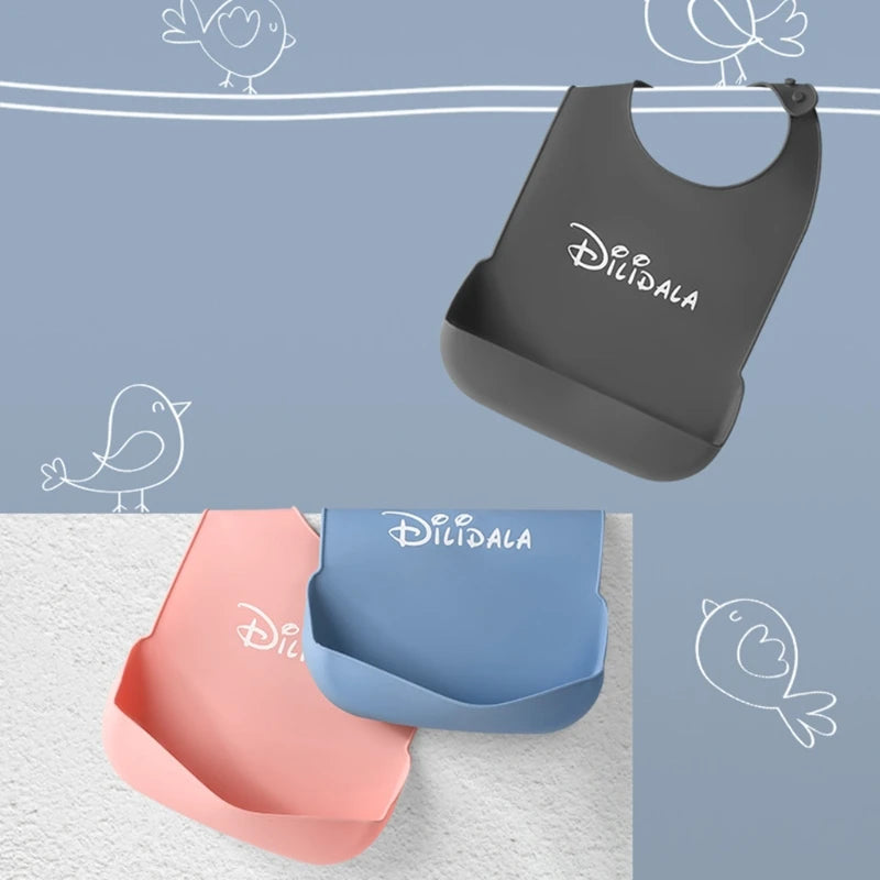 Adults Waterproof Silicone Bib - Anti-Oil, Adjustable for Mess-Free Meals