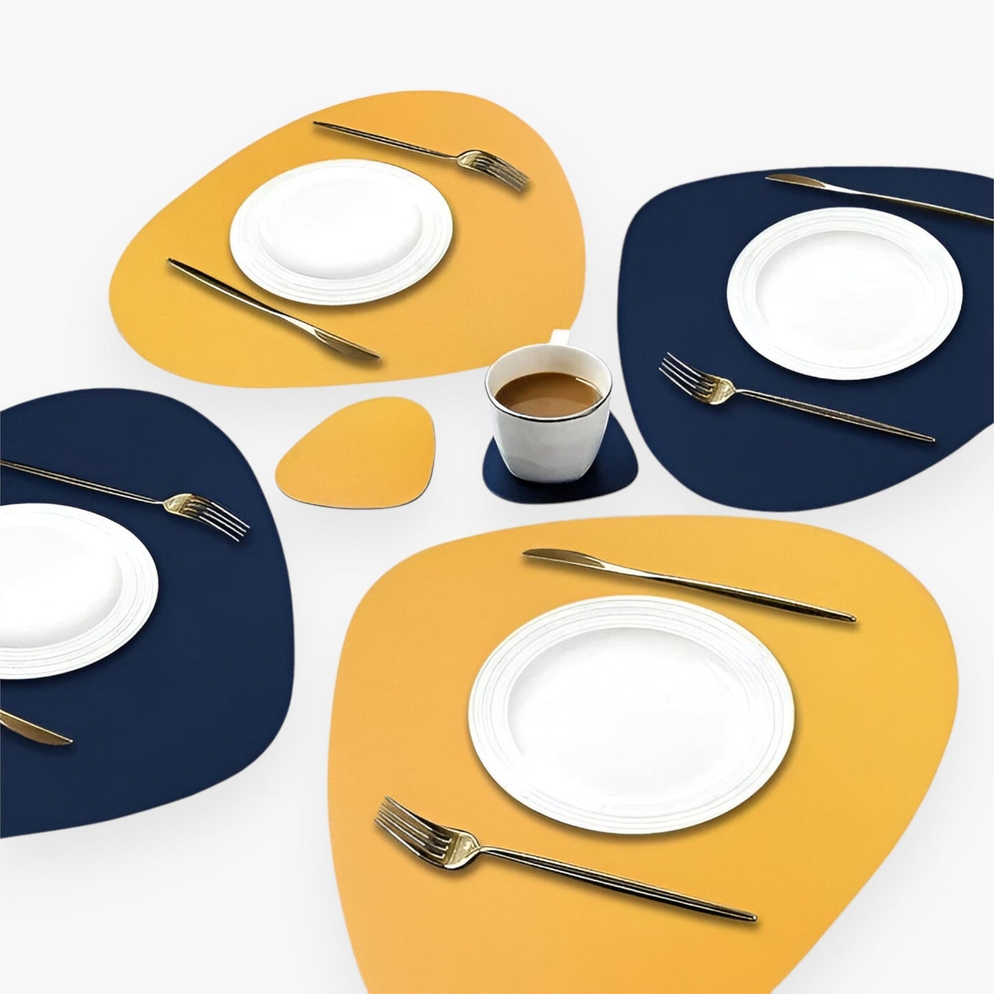 Reversible Waterproof Oval Pattern Table Placemat