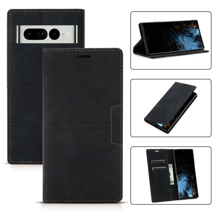 PU Leather Wallet Flip Case for Google Pixel with Card Holder