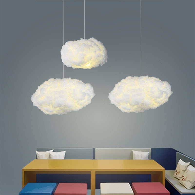 CloudAura – Dreamy Cotton Cloud Chandelier for Soft Ambient Lighting