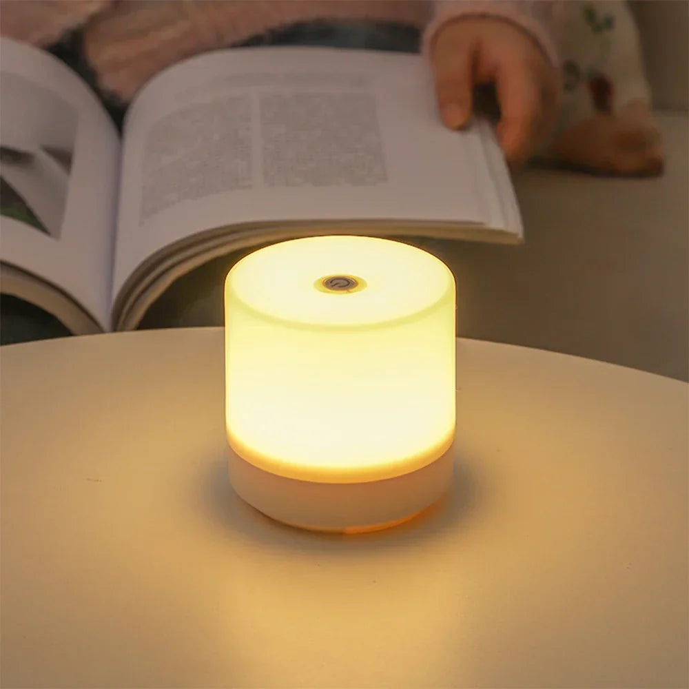 GlowEase – Compact LED Night Lamp with Touch Dimming