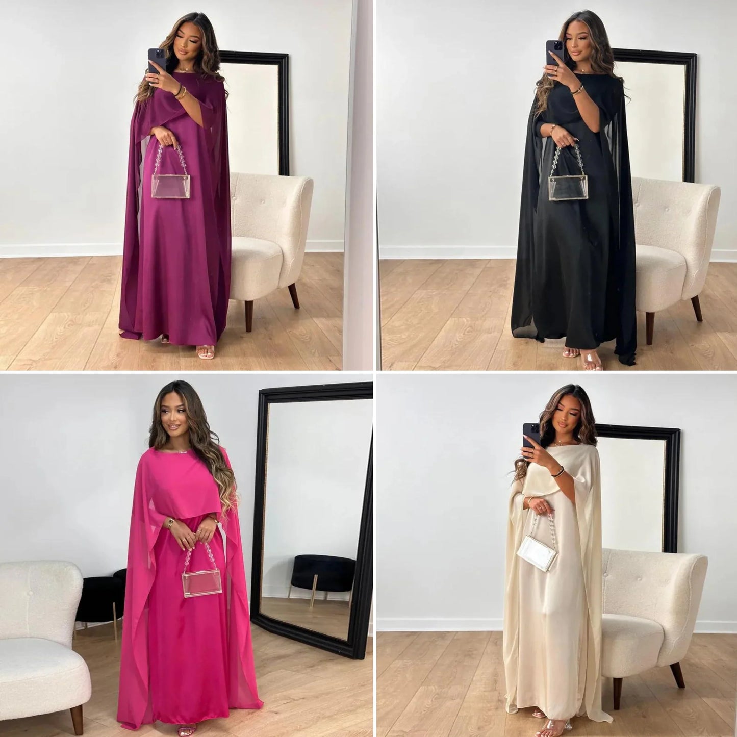 Maxikleid mit hohem Kragen Elegantes langes formelles Kleid