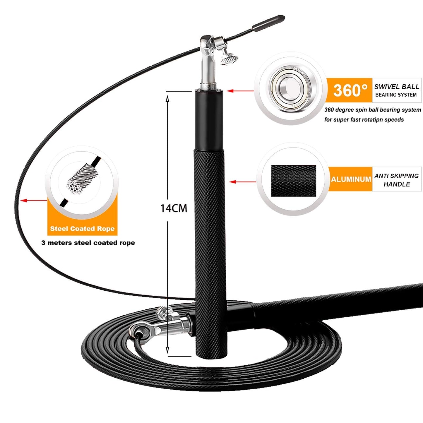 360° Speed Springseil Fitnesstraining