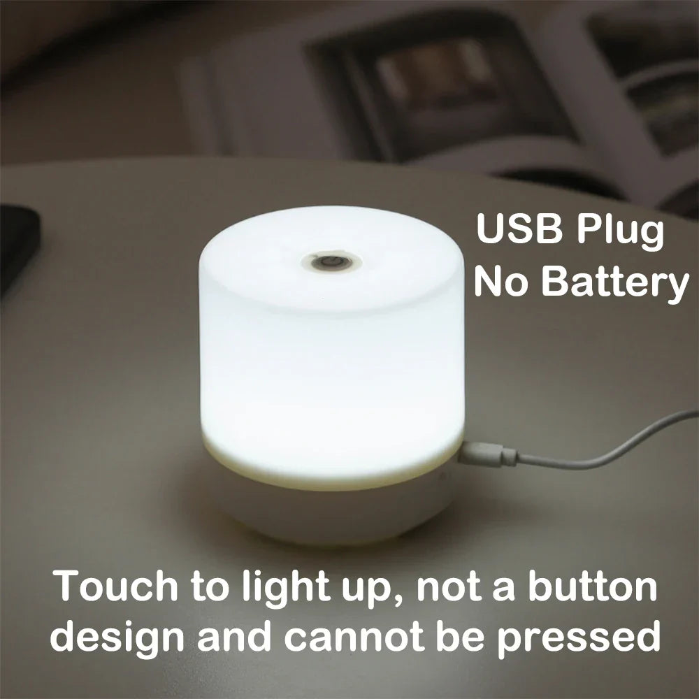 GlowEase – Compact LED Night Lamp with Touch Dimming