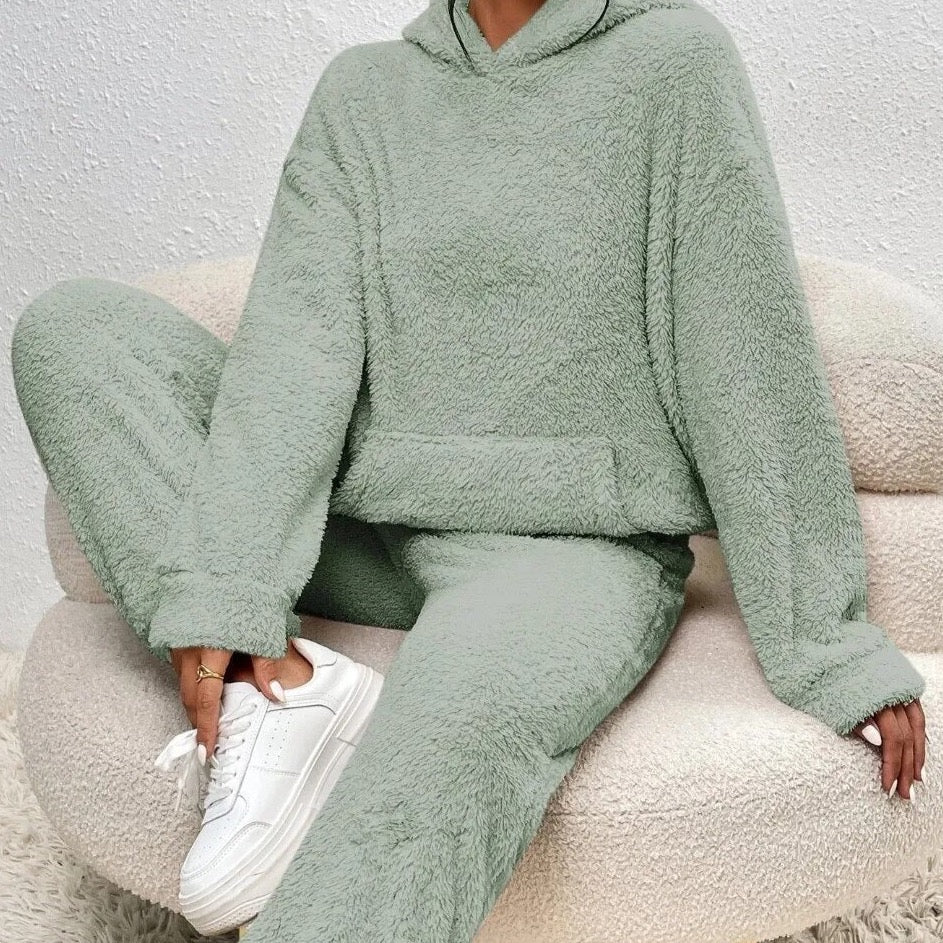 Lana Ultra-Comfort Teddy Lounge Set with Hood