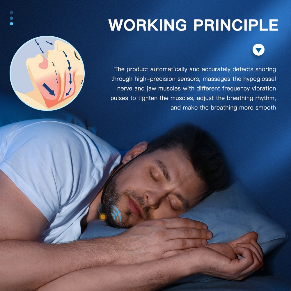 Smart Anti-Snoring & Sleep Apnea Device – Intelligent Muscle Stimulation Technology