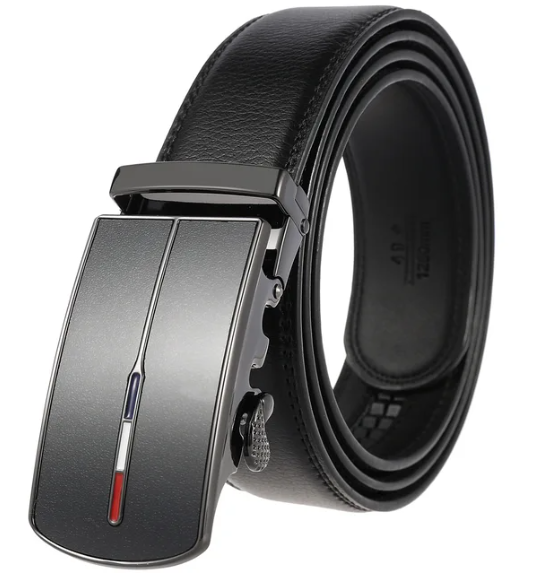 Men’s Leather Belt with Automatic Buckle