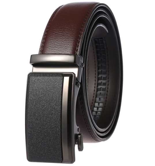 Men’s Leather Belt with Automatic Buckle