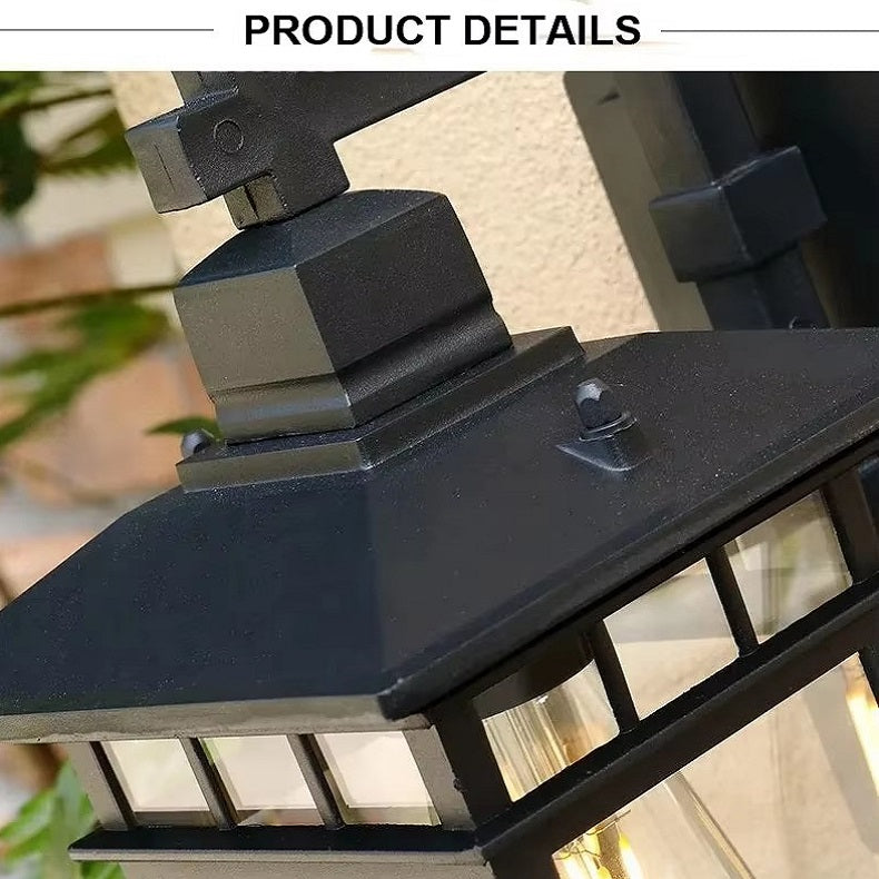 NoirPath Outdoor Wall Lantern – Waterproof Aluminum Exterior Sconce