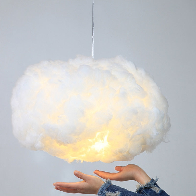 CloudAura – Dreamy Cotton Cloud Chandelier for Soft Ambient Lighting
