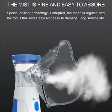 BreatheEase™ Mini Mesh Nebulizer Pro – Portable & Silent for Adults & Kids