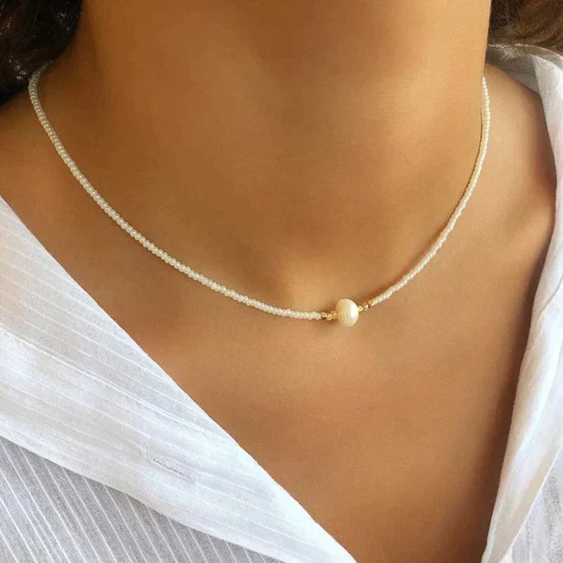 Natural Pearl Pendant Necklace Elegant Jewelry