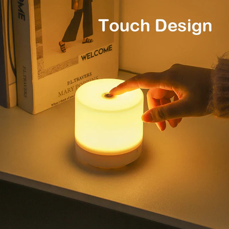 GlowEase – Compact LED Night Lamp with Touch Dimming