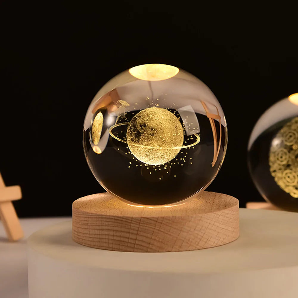 CosmoGlow 3D Solar System Globe Night Light