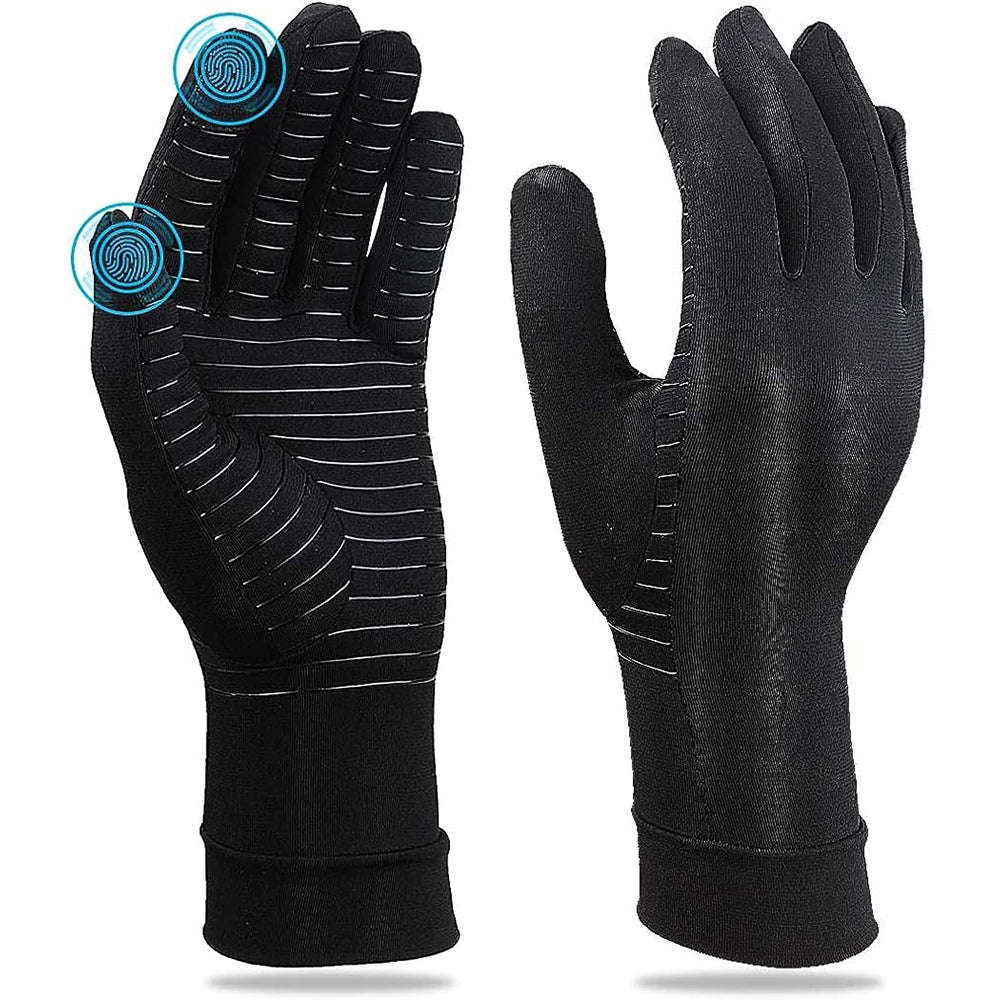 Full Finger Compression Gloves with Touchscreen Tips – Support for Mobility & Comfort