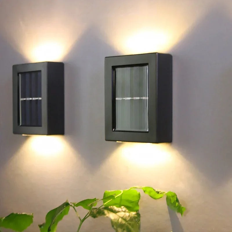 SolarGlow™ LED Solar Wall Lights – Wireless, Weatherproof Outdoor Lighting