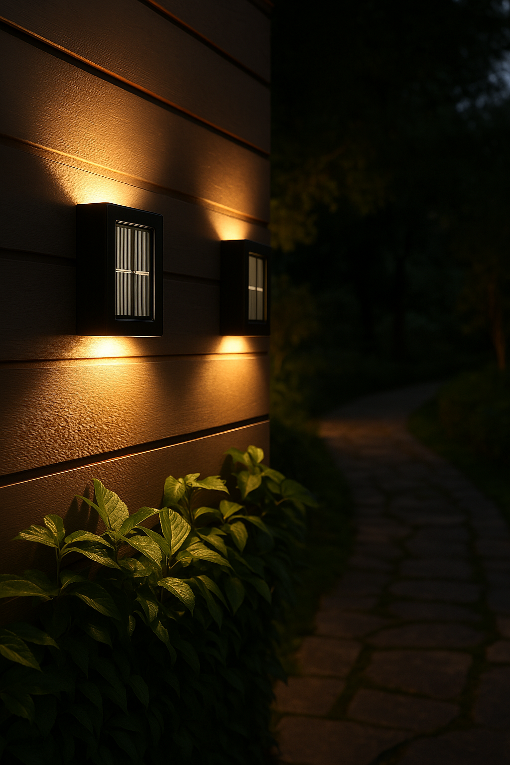 SolarGlow™ LED Solar Wall Lights – Wireless, Weatherproof Outdoor Lighting