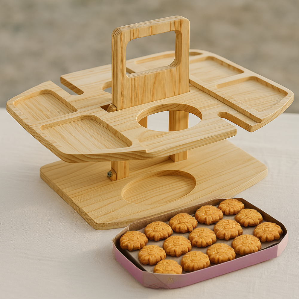 WineNest – Portable Wooden Picnic Wine Table