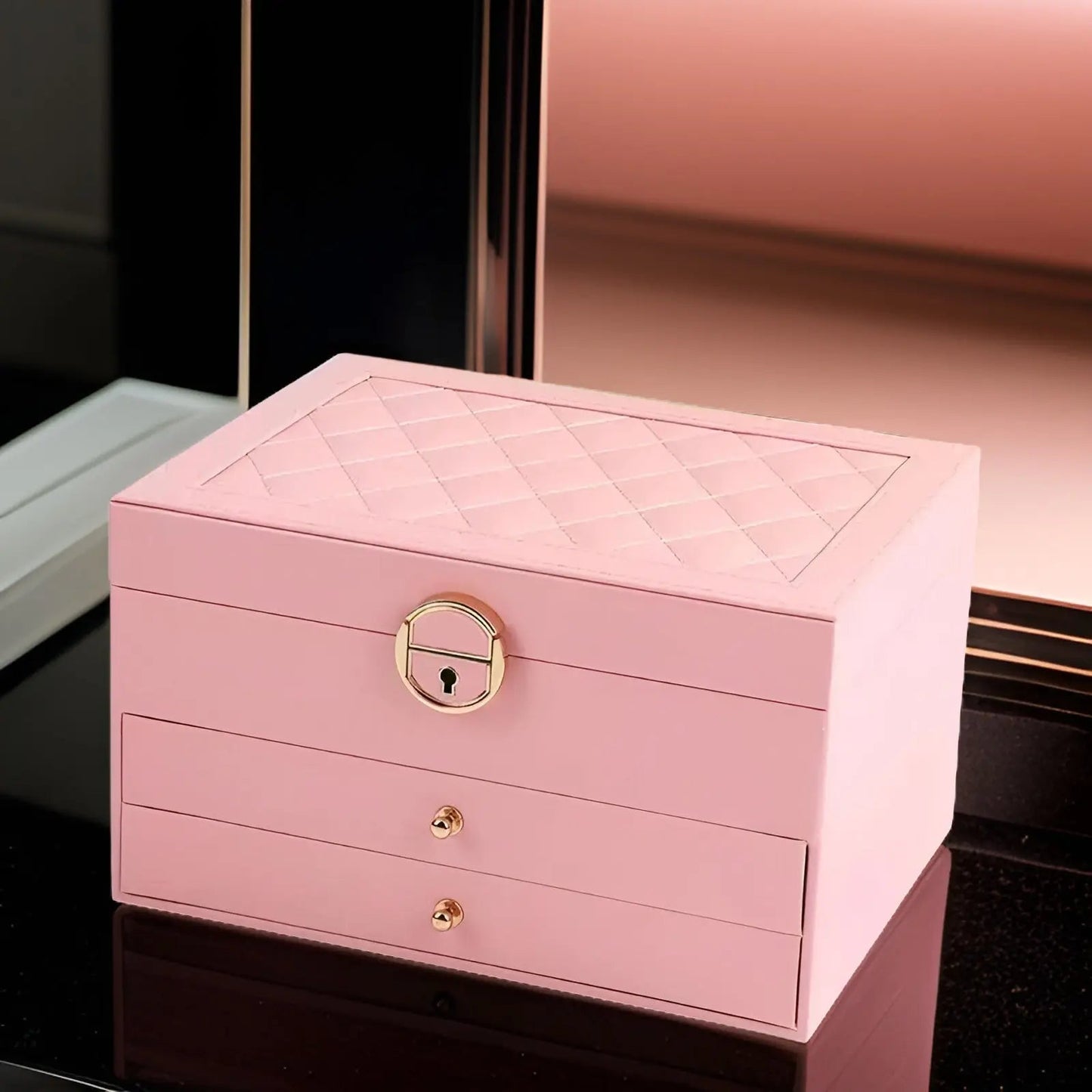 EleganceBox – Luxury Multi-Layer Jewelry Organizer