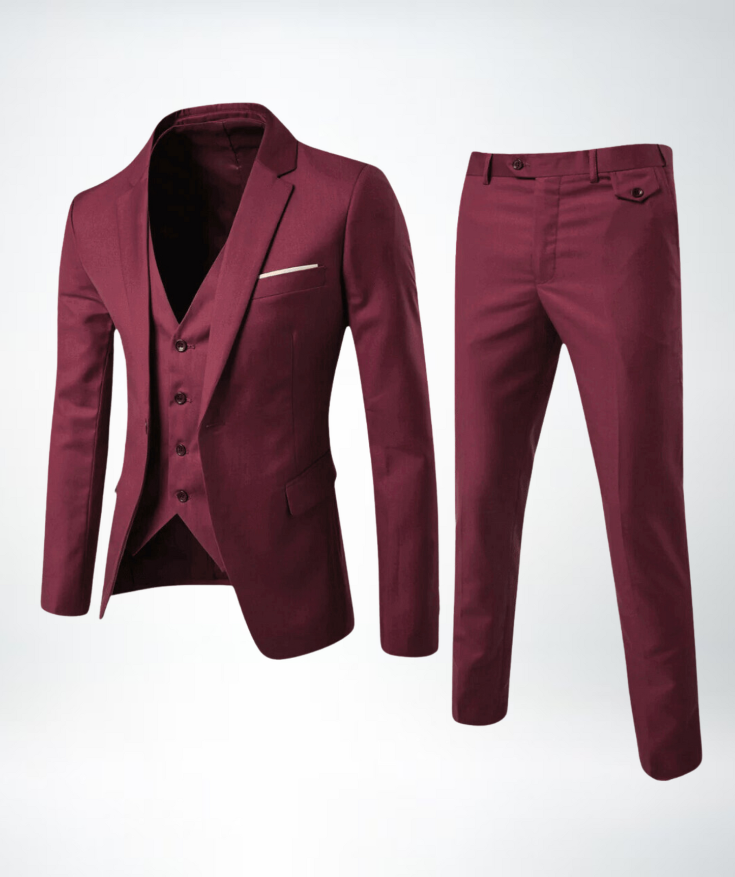 Finn Men’s Three-Piece Suit with Vest