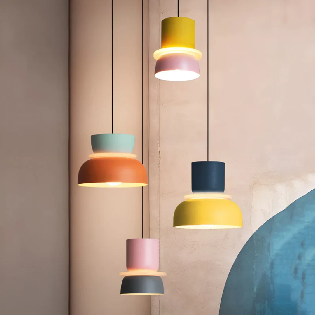 VividGlow Macaron LED Pendant Light | Colorful Modern Hanging Lamp
