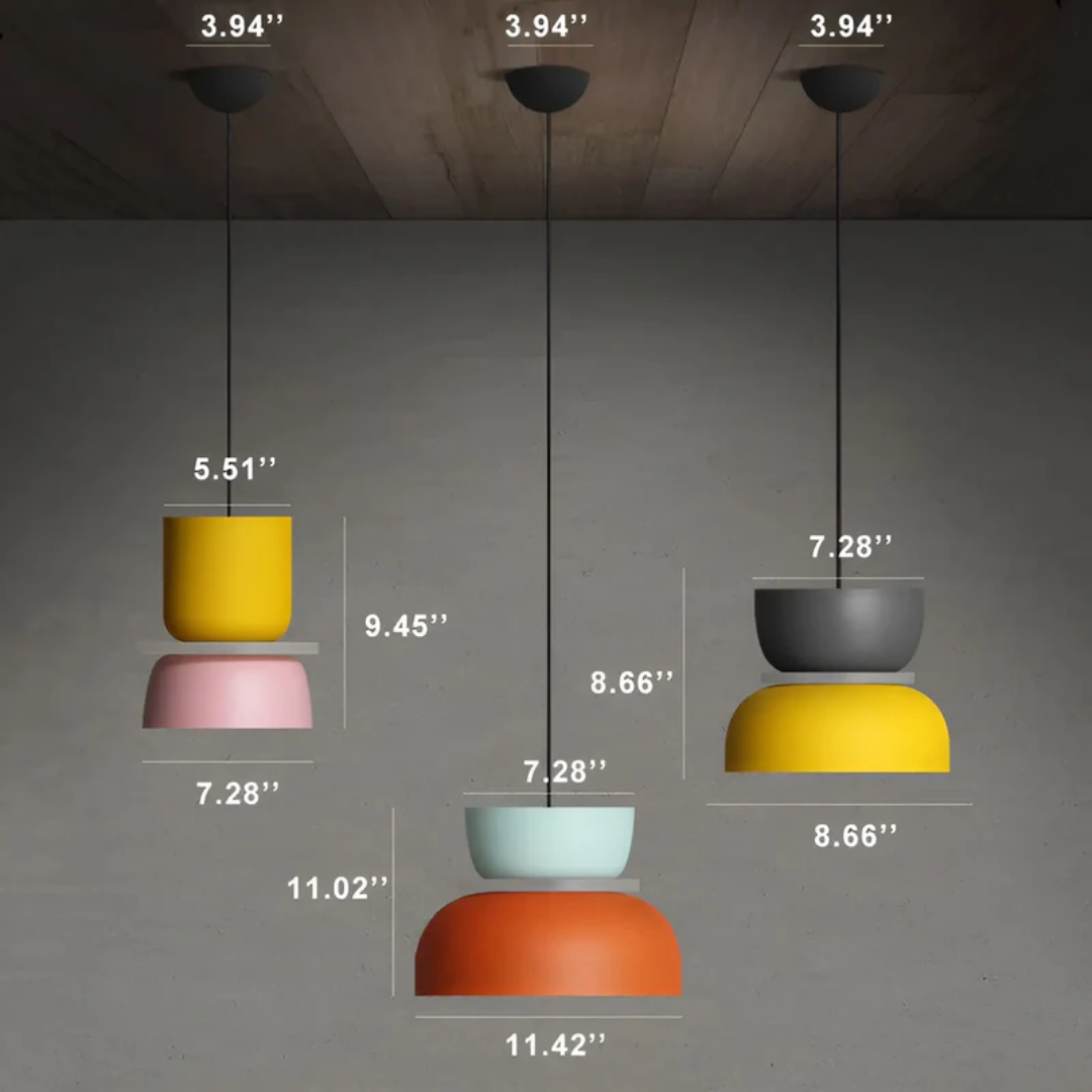 VividGlow Macaron LED Pendant Light | Colorful Modern Hanging Lamp