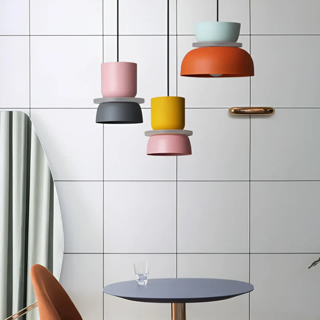 VividGlow Macaron LED Pendant Light | Colorful Modern Hanging Lamp