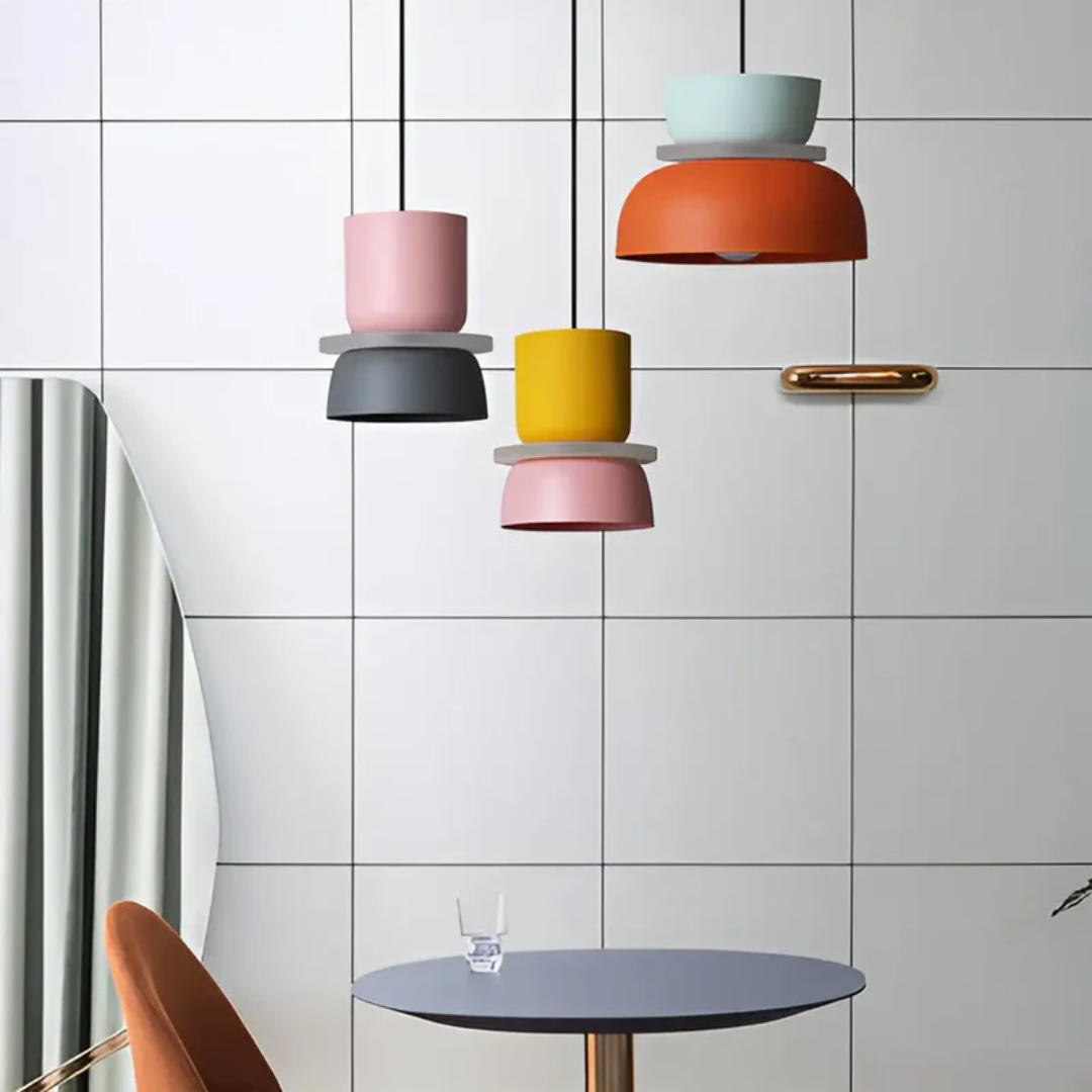 VividGlow Macaron LED Pendant Light | Colorful Modern Hanging Lamp