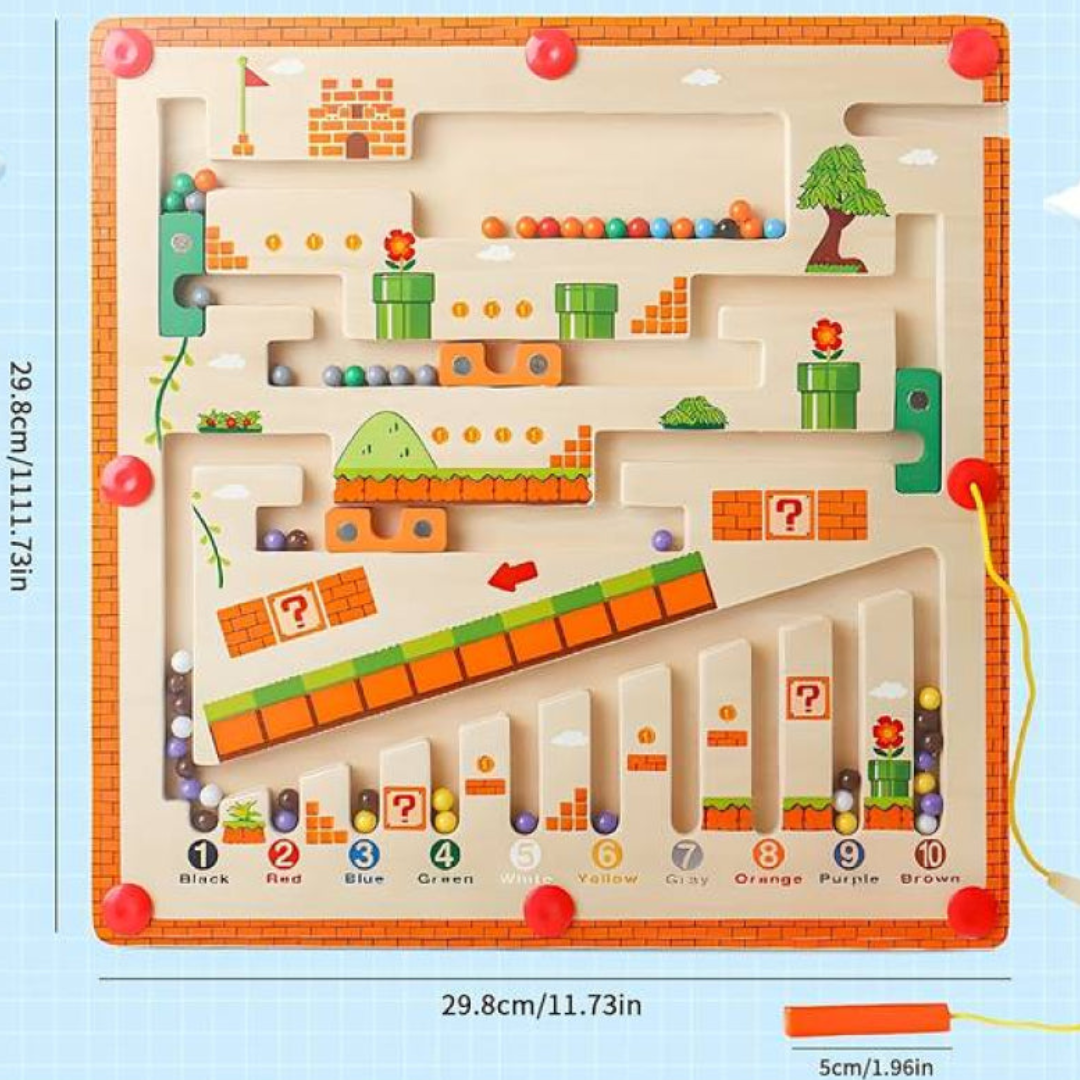 Montessori Number & Color Maze Learning Board