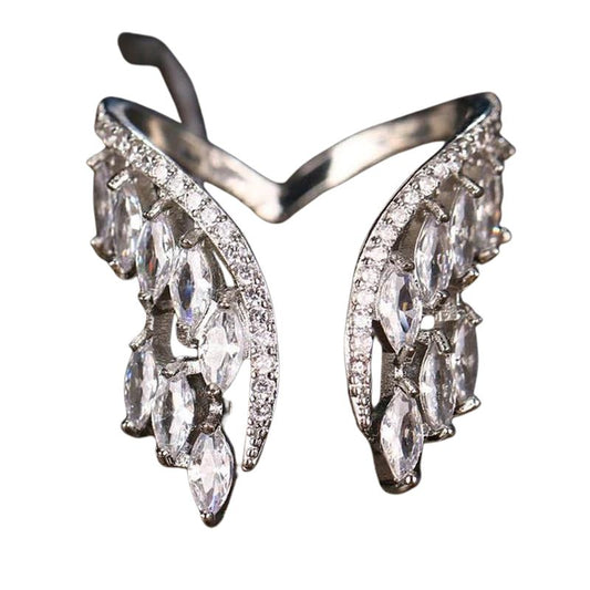 Angel Wing Ring and Bracelet Jewelry Set