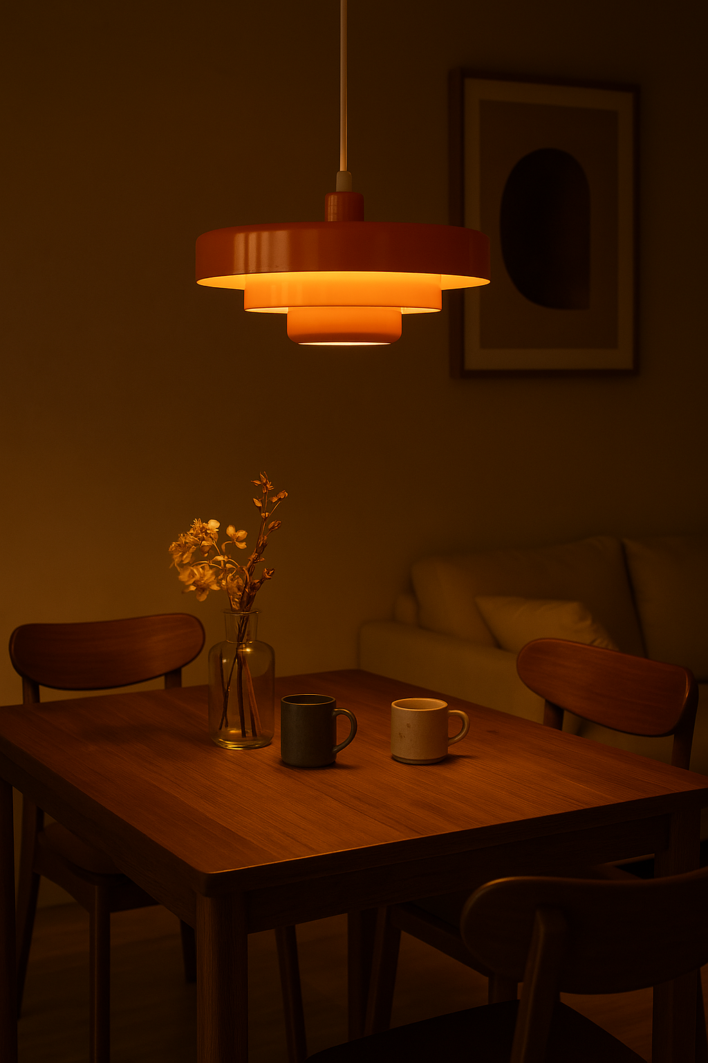 Vintage LED Pendant Light – Warm Ambient Hanging Lamp