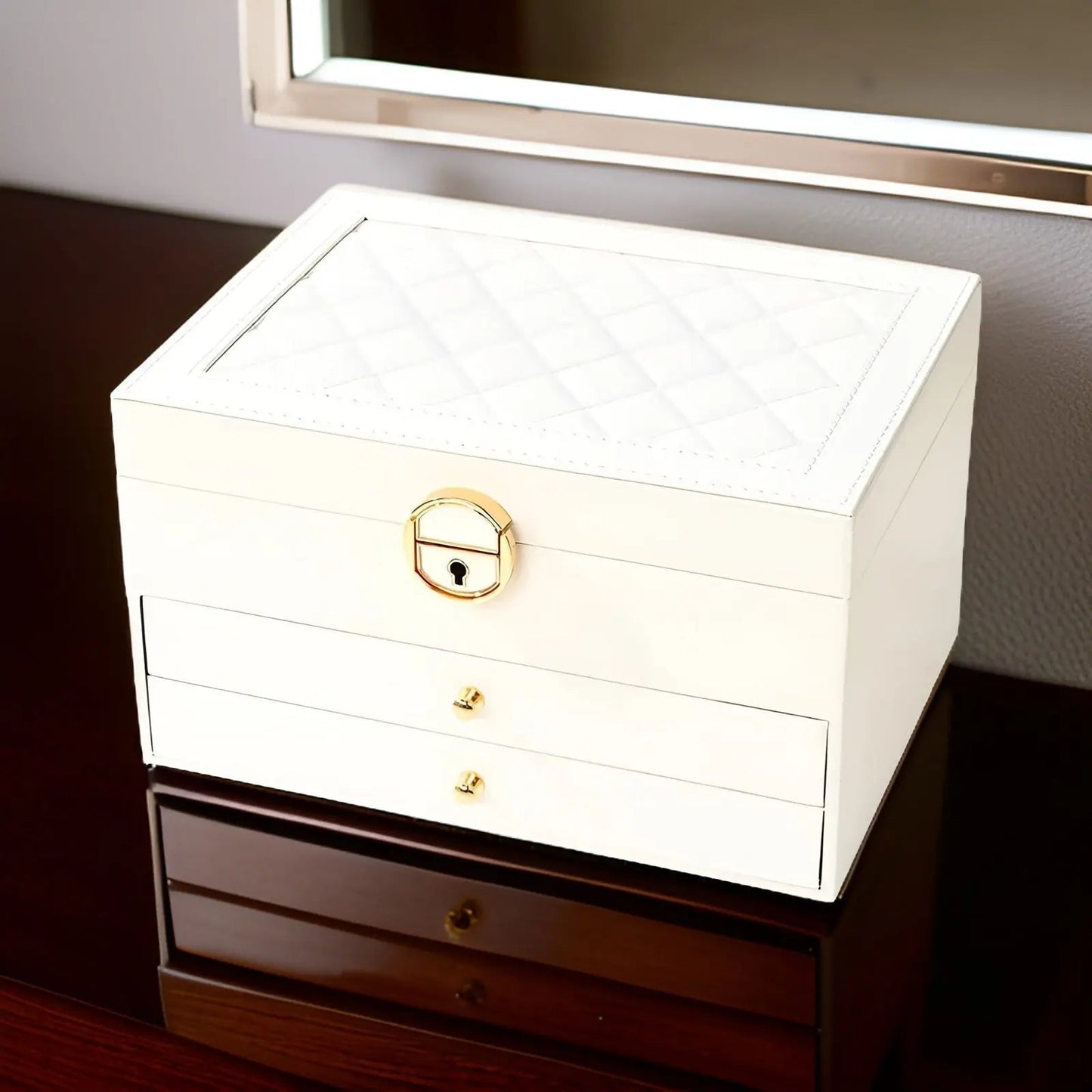 EleganceBox – Luxury Multi-Layer Jewelry Organizer