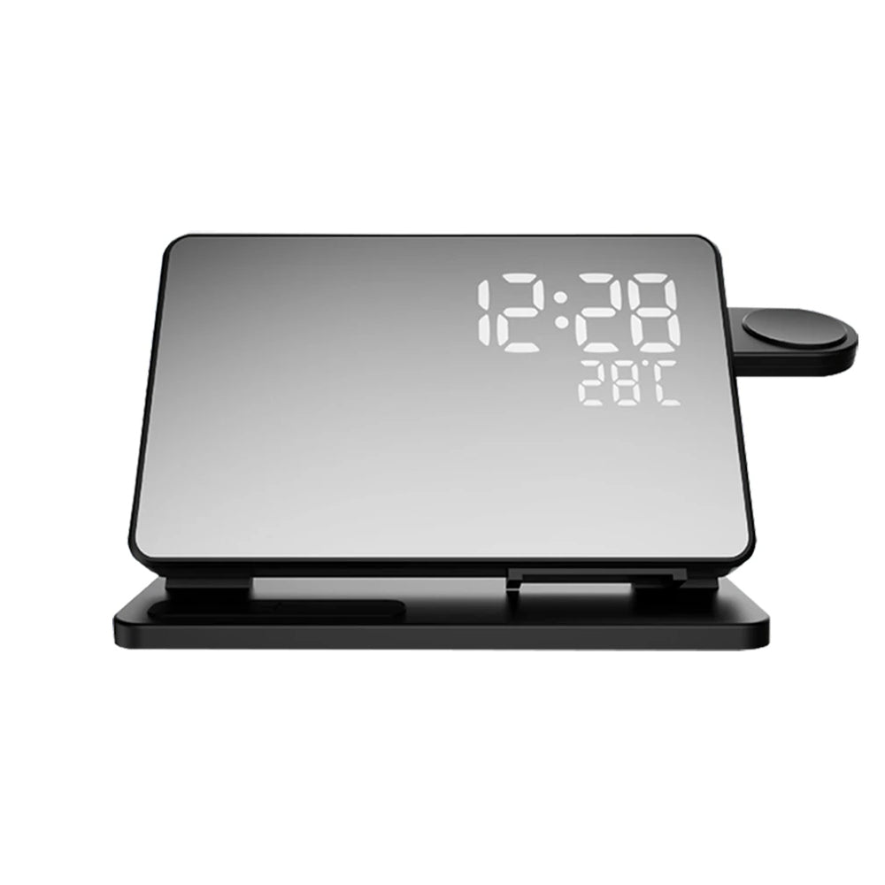 3-in-1 Wireless Charging Station with Digital Alarm Clock