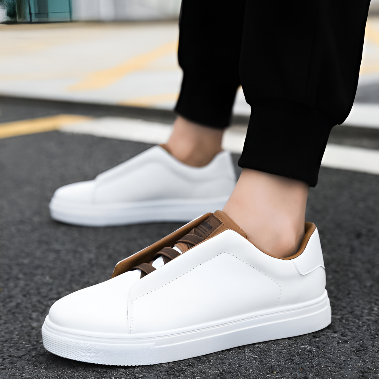 StrideFlex Non-Slip Flat Ankle Sneakers