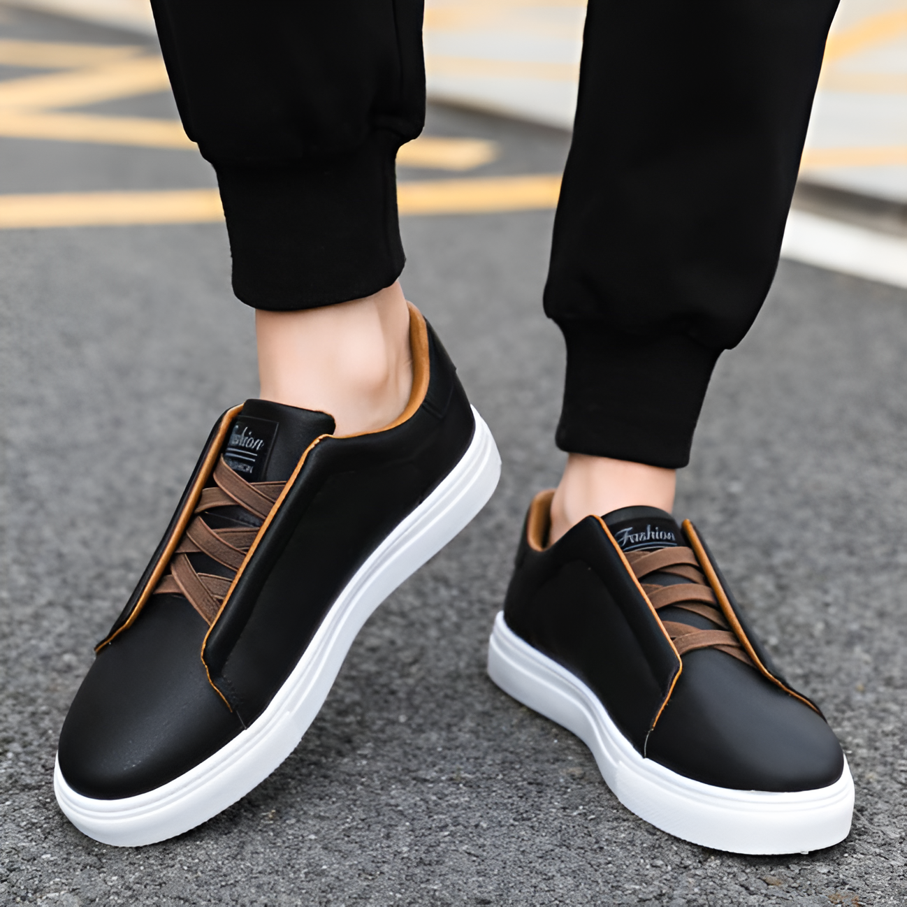 StrideFlex Non-Slip Flat Ankle Sneakers