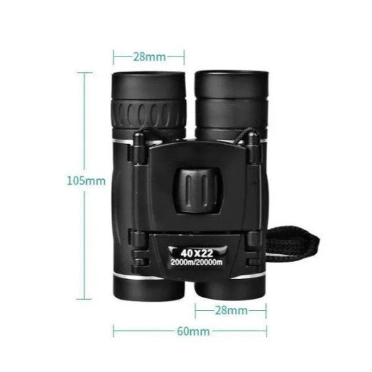 Compact 40x22 HD Binoculars for Outdoor Viewing and Travel