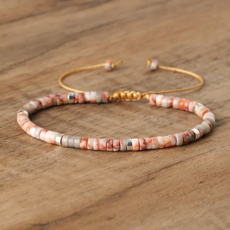 Braided Natural Stone Bracelet Adjustable