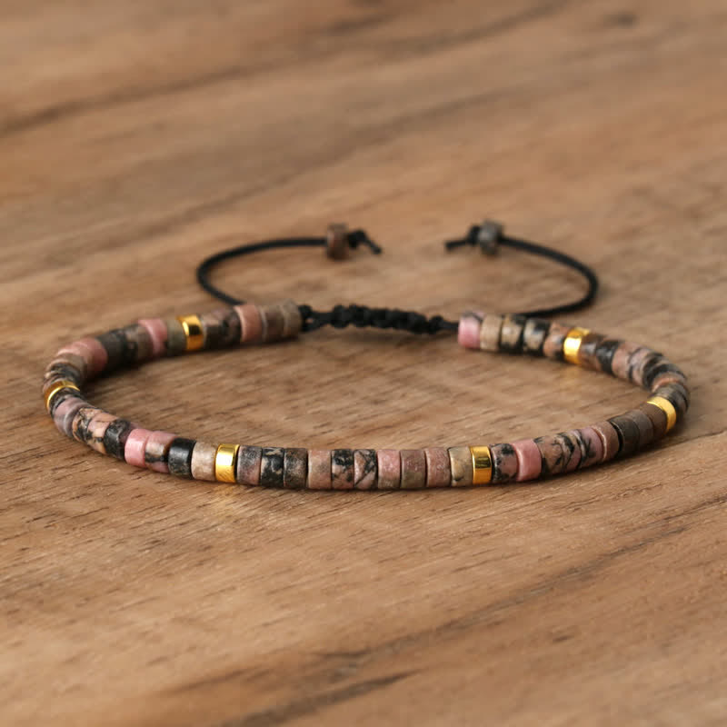 Braided Natural Stone Bracelet Adjustable