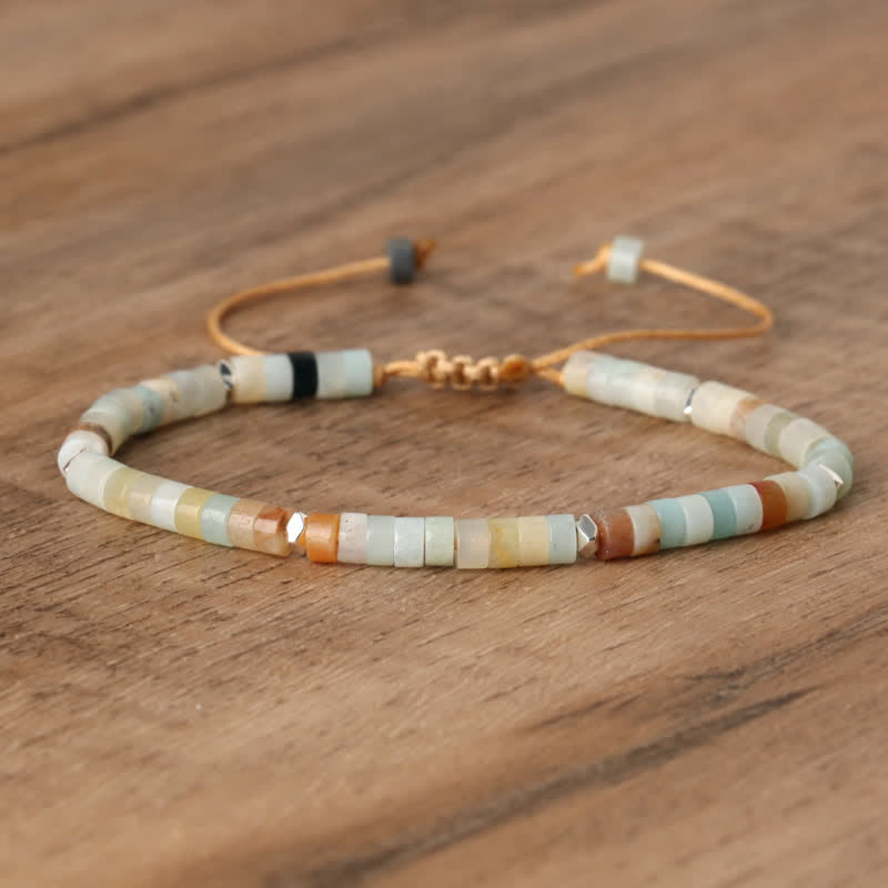 Braided Natural Stone Bracelet Adjustable